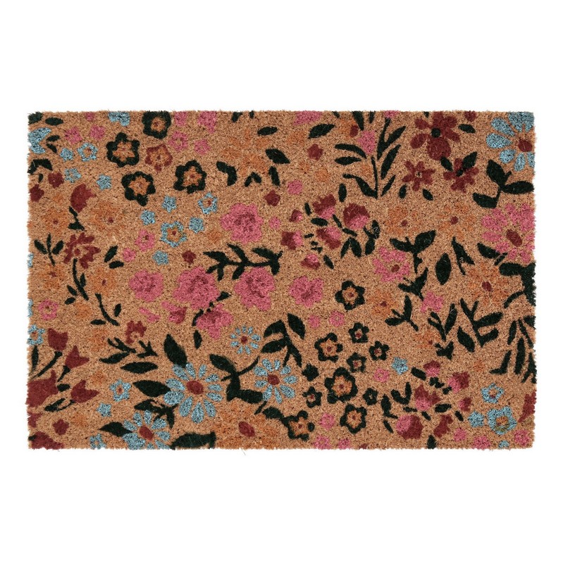 Zerbino floreale realizzato in fibra di cocco con fondo antiscivolo